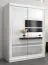 Schiebetürenschrank / Kleiderschrank Aizkorri 03B mit Spiegel, Farbe: Weiß matt - Abmessungen: 200 x 150 x 62 cm (H x B x T)