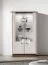 Vitrine | klein | 4 Türen | Farbe: Kaschmir / Eiche Windmill dunkel | Soft-Close-Funktion | Maße: 92 x 40 x 150 cm | 4 Fächer | für Wohnzimmer