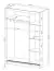 Neutraler Kleiderschrank mit einer Spiegeltür Warbreck 06, Farbe: Eiche Sonoma - Abmessungen: 200 x 130 x 62 cm (H x B x T)
