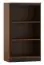 Regal Mojokerto 10, Farbe: Walnuss / Schwarz - Abmessungen: 121 x 70 x 39 cm (H x B x T)