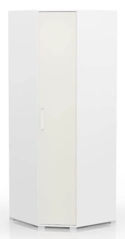 Kleiderschrank, Breite: 86 cm, Farbe: Weiß Abbildung
