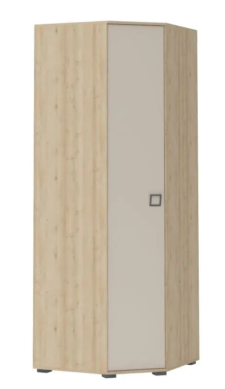 86 cm breiter Kleiderschrank mit 1 Tür | 3 Kleiderstangen | Farbe: Buche Abbildung