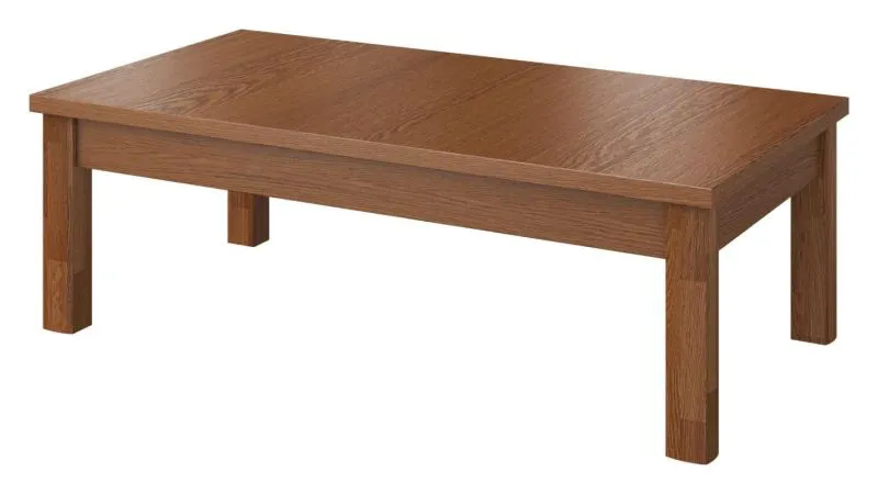 Beistelltisch Couchtisch Eiche teilmassiv Farbe: Walnuss 40x120x70 cm Abbildung
