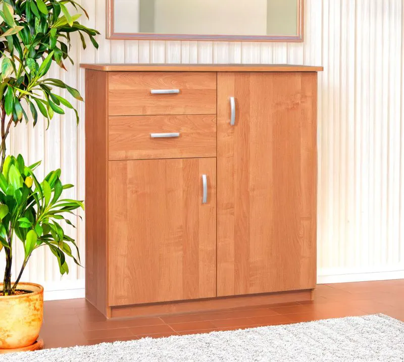 Kommode Kebumen 25, Farbe: Erle - Abmessungen: 105 x 98 x 40 cm (H x B x T)