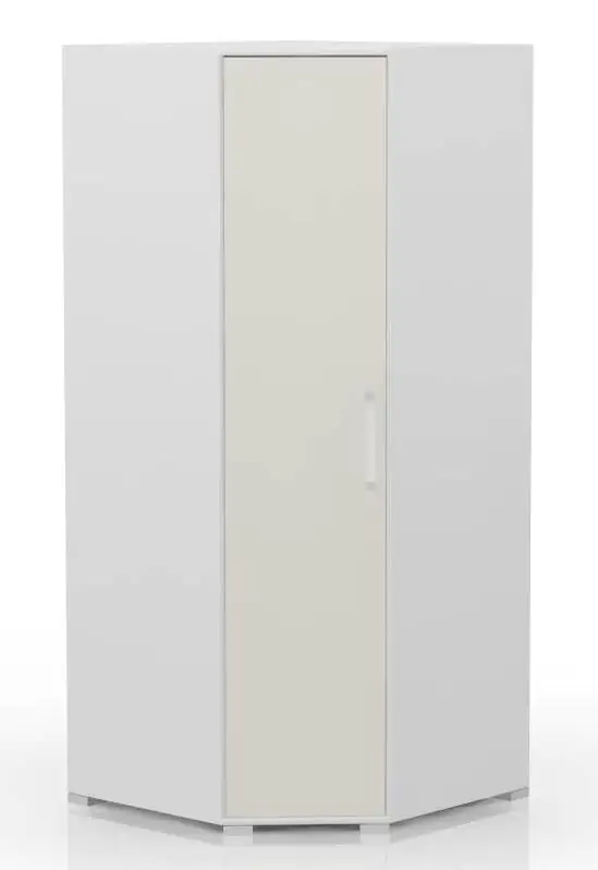 Kleiderschrank / Drehtürenschrank Jugendzimmer Weiß 198x86x86 cm Abbildung