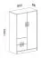 Kinderzimmer - Kommode Fabian 07, Farbe: Eiche Hellbraun / Weiß / Rosa - 130 x 80 x 40 cm (H x B x T)