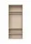 Einfacher Kleiderschrank mit zwei Türen Neiafu 01, Farbe: Kaschmir, Soft-Close-Funktion, Maße: 224 x 92 x 56 cm, verstellbare Füße, eine Kleiderstange