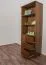 Regal, Küchenregal, Wohnzimmerregal, Bücherregal - 80 cm breit, Kiefer Holz-Massiv, Farbe: Eiche