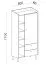 Eleganter Schrank Sampont 05, Beige / Eiche hell, 170 x 80 x 42 cm, mit 9 Fächern und 2 Schubladen, ABS-Kanten, exakte Konstruktion, langlebig