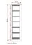 50 cm breites Bücherregal / offenes Regal | Mattweiß | Smolikas 01 | 6 Fächer | 192 x 50 x 40 cm | Drehtür | 3 Schubladen | Kinder | Jugend