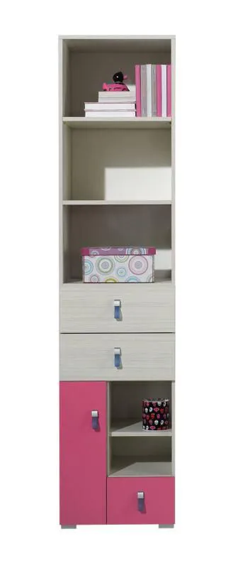 Kinderzimmer Schrank Rosa / Weiß 190x45x40 cm Abbildung