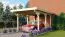 Einzelcarport Classic 1 mit PVC-Dach Variante A, Farbe: Natur KDI