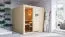 Sauna "Njola" SET mit bronzierter Tür - Farbe: Natur, Ofen externe Steuerung easy 9 kW - 196 x 196 x 198 cm (B x T x H)