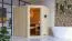 Sauna "Soley" SET mit bronzierter Tür - Farbe: Natur, Ofen externe Steuerung easy 9 kW - 196 x 196 x 198 cm (B x T x H)