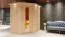 Sauna "Mika" mit Energiespartür und Kranz - Farbe: Natur - 165 x 210 x 202 cm (B x T x H)