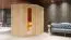 Sauna "Mika" SET mit Energiespartür - Farbe: Natur, Ofen 9 kW - 151 x 196 x 198 cm (B x T x H)