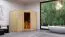Sauna "Tjara 2" SET mit graphitfarbener Tür - Farbe: Natur, Ofen 9kW - 236 x 184 x 209 cm (B x T x H)