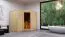 Sauna "Tjara 2" SET mit graphitfarbener Tür - Farbe: Natur, Ofen externe Steuerung easy 9 kW - 236 x 184 x 209 cm (B x T x H)