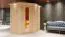 Sauna "Ole"  mit Energiespartür und Kranz - Farbe: Natur - 165 x 210 x 202 cm (B x T x H)