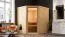 Sauna "Askjell" AKTION mit Klarglastür - Farbe: Natur - 196 x 170 x 198 cm (B x T x H)