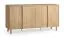 Kommode | 2 Falttüren | Farbe: Eiche | 3 Schubladen | integrierte LED-Beleuchtung | 163 x 46 x 83 cm | Soft-Close Funktion | 6 Fächer | für Wohn- und Esszimmer