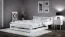 Jugendbett im neutralen Design Nagol 21, Kiefer Vollholz massiv, Farbe: Weiß - Liegefläche: 120 x 200 cm (B x L)
