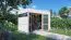 Gartenhaus Frankfurt 02, Anthrazit /  Weiß - 19 mm Elementgartenhaus, Nutzfläche: 7,8 m²