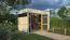 Gartenhaus Frankfurt 02, Anthrazit /  Weiß - 19 mm Elementgartenhaus, Nutzfläche: 7,8 m²