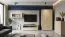 Kommode Kainanto 06, Farbe: Eiche / Grau - Abmessungen: 92 x 96 x 41 cm (H x B x T)