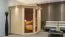 Sauna Francesca 04, 68 mm Wandstärke - 210 x 184 x 202 cm (B x T x H)