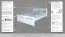 "Easy Premium Line" Doppelbett K8 in Überlänge 160 x 220 cm, Buche Vollholz massiv weiß lackiert, inkl.1 Abdeckblende