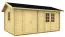 Holz-Gartenhaus 3,67 x 5,45 Meter (inkl. Dach) | 2 Fenster | 40 mm Blockbohlen |natur unbehandelt | Satteldach | inkl. Fußboden | aus nordischer Fichte Abbildung