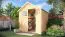 Gartenhaus / Gerätehaus 2,52 x 2,02 Meter (inkl. Dach) | aus Holz | aus vorgefertigten Elementen| unbehandelt | mit Satteldach Abbildung