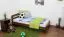 Bettrahmen für Kinder / Kinderbett 90 x 200 cm | Massivholz: Kiefer | Nuss Lackiert | inkl. Rollrost Abbildung