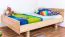 Kinderbett 140 x 200 cm | Massivholz: Buche | Natur Lackiert Abbildung