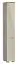 Schrank Sabadell 01, Farbe: Eiche / Beige Hochglanz - 209 x 30 x 38 cm (H x B x T)