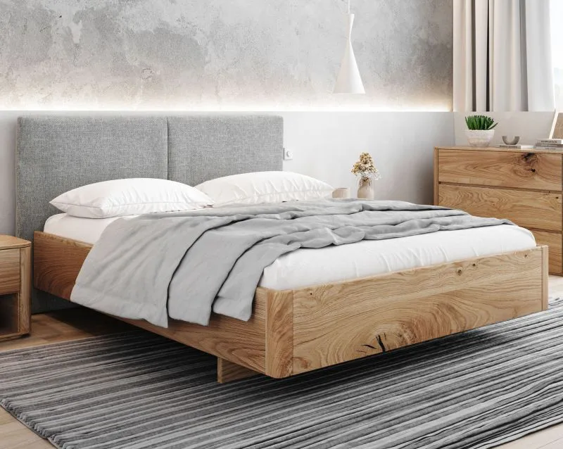 Doppelbett Massana 03 Eiche massiv geölt - Liegefläche: 160 x 200 cm (B x L)