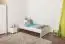 Einzelbett/ Gästebett Kiefer massiv Vollholz weiß lackiert 82, inkl. Lattenrost - 100 x 200 cm (B x L)