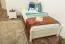 Kinderbett / Jugendbett Kiefer massiv Vollholz weiß lackiert 80, inkl. Lattenrost - Liegefläche 100 x 200 cm