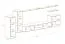 Außergewöhnliche Wohnwand Kongsvinger 78, Farbe: Eiche Wotan / Schwarz Hochglanz - Abmessungen: 160 x 330 x 40 cm (H x B x T), mit LED-Beleuchtung