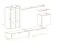 Wohnwand im stylischen Design Balestrand 184, Farbe: Grau / Weiß - Abmessungen: 160 x 270 x 40 cm (H x B x T), mit LED-Beleuchtung