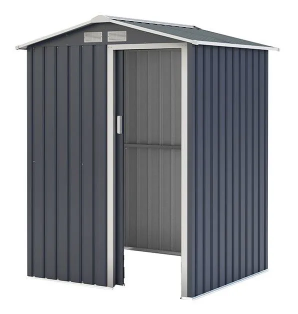 Metallgerätehaus Kompakt 1, Außenmaße: 155 x 130 x 186 cm (L x B x H), Farbe: Anthrazit