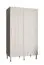 Neutraler Kleiderschrank mit fünf Fächer Jotunheimen 99, Farbe: Weiß - Abmessungen: 208 x 120,5 x 62 cm (H x B x T)