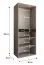 Drehtürenschrank / Kleiderschrank | Farbe: Walnuss Warmia | 4 Drehtüren | 3 Fächer | 1 Kleiderstange | 80 x 52 x 203 cm | für Schlafzimmer | Soft-Close Funktion
