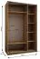 Kleiderschrank / Schiebetürenschrank | Farbe: Weiß | 245,5 x 140 x 64 cm | 2 Kleiderstangen | 6 Fächer | 2 Schiebetüren | Soft-Close-Funktion | Spiegel