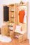 Garderobe Kiefer massiv Vollholz natur 28B - 200 x 125 x 41 cm (H x B x T)