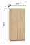 Drehtürenschrank | 2 Türen | Farbe: Eiche Mavelie | 1 Kleiderstange | 2 Fächer | 92 x 52 x 190 cm | Kleiderschrank | Soft-Close Funktion
