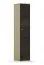 Drehtürenschrank / Kleiderschrank | 201 x 40 x 51 cm | Eiche / Esche | Mourne 02 | 1 Türe | 2 Fächer | dunkle Front | schmale Griffe silberfarben