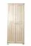 Holzschrank Kleiderschrank Schlafzimmerschrank, Farbe: Natur 190x90x60 cm Abbildung