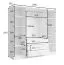 Kleiderschrank | 3 Schubladen | Farbe: Weiß | 2 Drehtüren | 2 Spiegeltüren | 1 Kleiderstange | Maße: 200 x 58 x 200,5 cm | Drehtürenschrank | für Schlafzimmer
